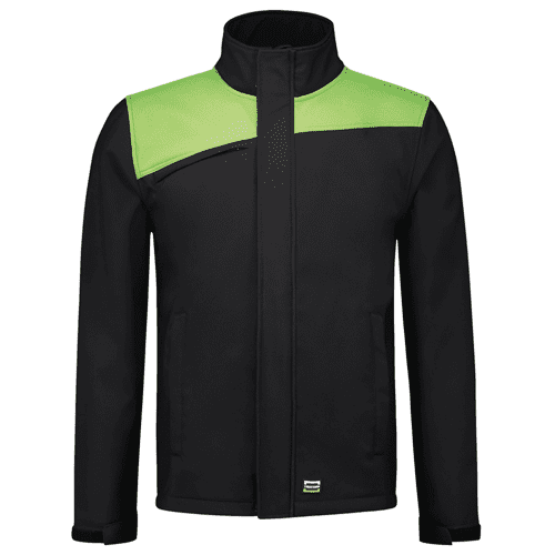 Tricorp softshell jas bicolor naden, black-lime