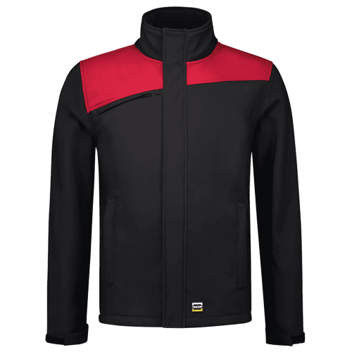 Tricorp softshell jas Bicolor naden - black/red