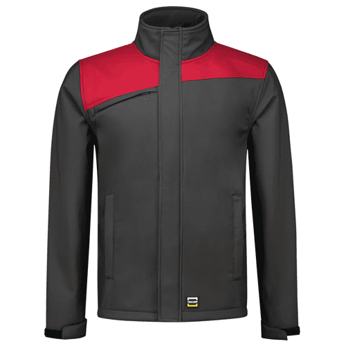 Tricorp softshell jacket Bicolor seams - dark grey/red