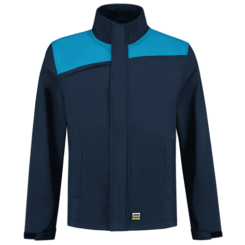 Tricorp softshell jas bicolor naden, ink-turquoise