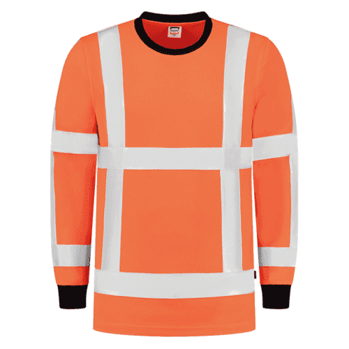 924347 Shirt rws birdseye l.mouw oranje s