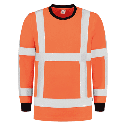 Tricorp T-shirt RWS Birdseye lange mouw - fluor orange