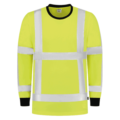 Tricorp T-shirt RWS Birdseye lange mouw - fluor yellow
