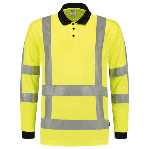 924386 Polo rws birdseye l.mouw geel 3xl