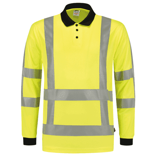 Tricorp long-sleeved RWS Birdseye polo shirt - fluorescent yellow