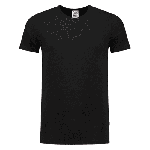 Tricorp T-shirt elastaan fitted V-hals - black