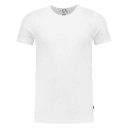 Tricorp T-shirt elastaan fitted V-hals - white