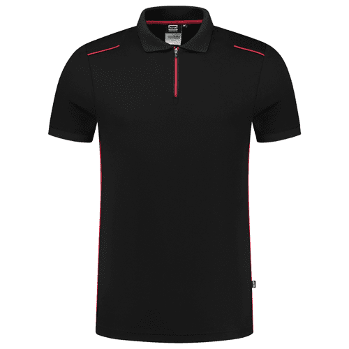 Tricorp polo shirt Accent - black/red