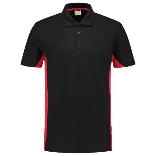 Tricorp poloshirt Bicolor - black/red