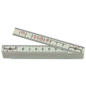 940119 Folding ruler plastic L=2mtr white