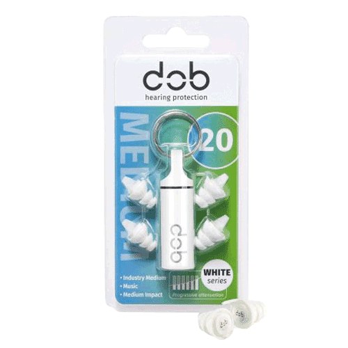 dOb reusable earplug, white series