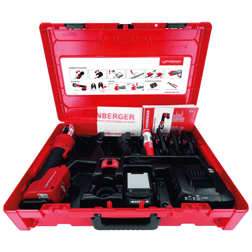 Rothenberger Romax Nano press machine with press jaws SV and battery