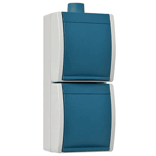 ABB Busch-Jaeger Ocean vertical socket outlet with earth connection IP44, dual