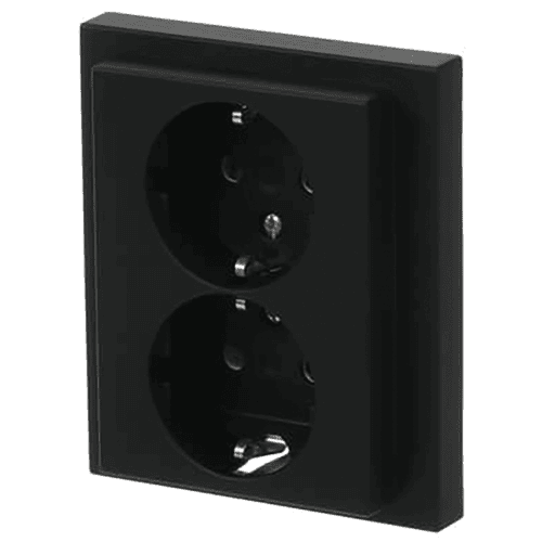 Busch-Jaeger Future flush-mounted socket outlet with earth connection, 2-gang