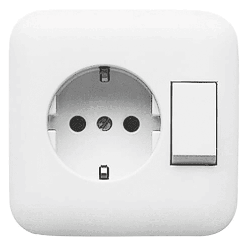 Busch-Jaeger Reflex flush-mounted combination switch with earth connection, 1-gang