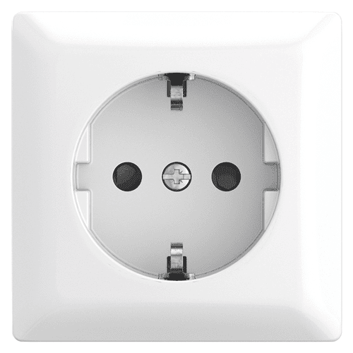 Busch-Jaeger AP opbouw wandcontactdoos met randaarde, enkelvoudig