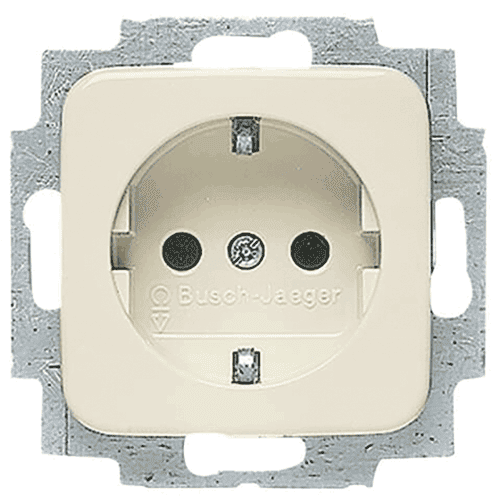 Busch-Jaeger SI flush-mounted socket outlet with earth connection, 1-gang