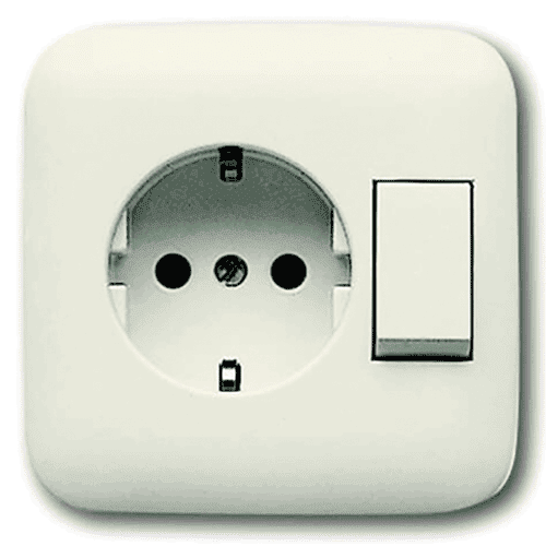Busch-Jaeger SI flush-mounted combination switch with earth connection, 1-gang