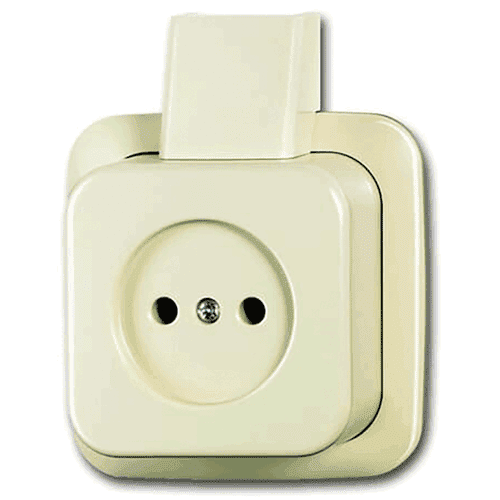 Busch-Jaeger AP opbouw wandcontactdoos ongeaard, enkelvoudig