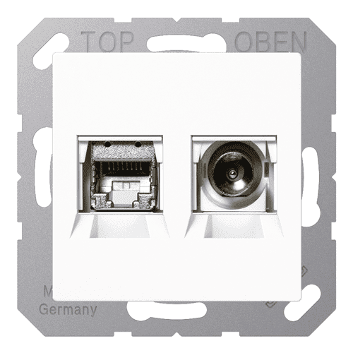 Jung junction box Smart TV, Alpine white