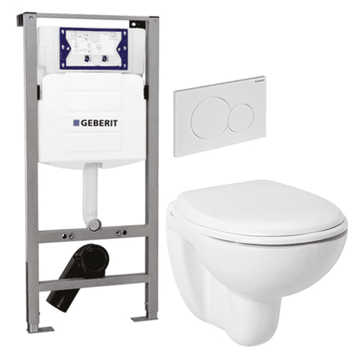 Rapotec / Geberit wall-hung toilet complete set