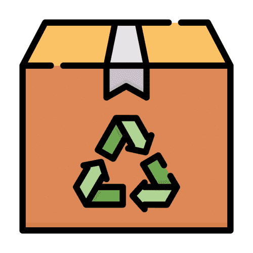 Lege doos voor het recyclen van werkkleding &amp; PBM