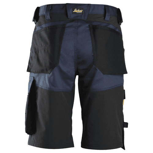 Snickers short work trousers AllroundWork stretch loose fit 6153 - navy/black detail 2