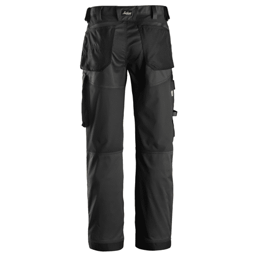 Snickers work trousers AllroundWork stretch loose fit 6351 - black detail 2