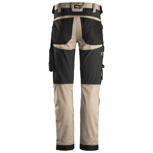 Snickers work trousers AllroundWork stretch 6341 - khaki/black detail 2