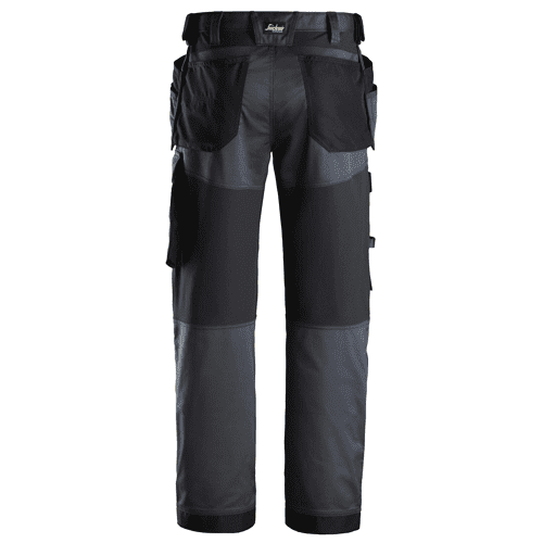 Snickers work trousers AllroundWork stretch loose fit 6251 - steel grey/black detail 2
