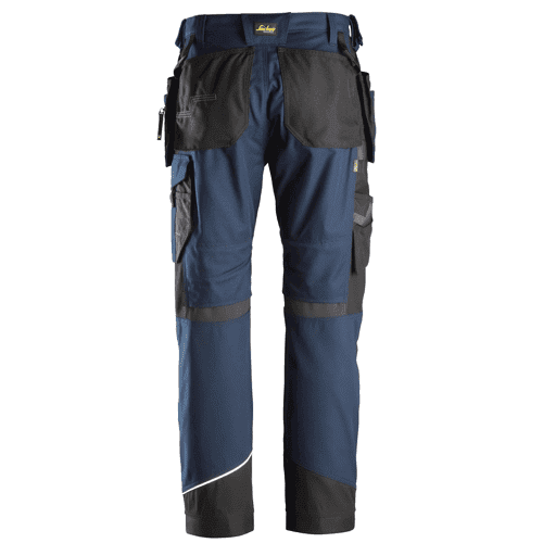 Snickers work trousers+ RuffWork Canvas+ 6214 - navy/black detail 2