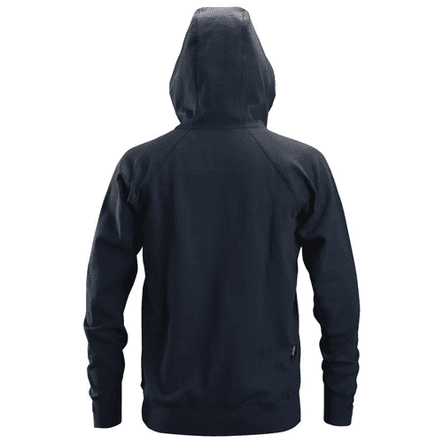 Snickers Logo hoodie met rits navy, maat XL detail 2