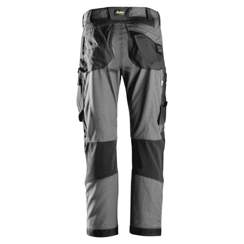 Snickers work trousers+ FlexiWork 6903 - steel grey/black detail 2