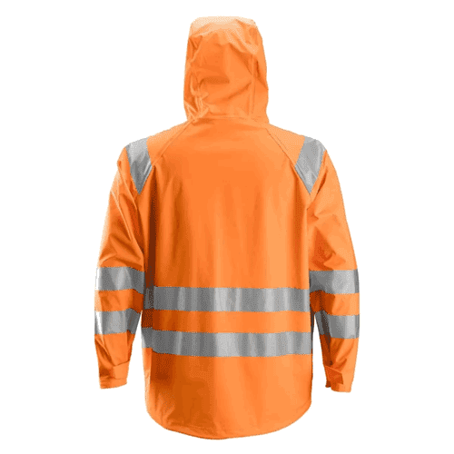 Snickers regenjack PU High Visibility 8233 - orange detail 2