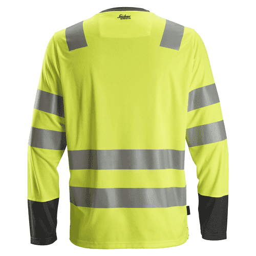 Snickers AllroundWork High Visibilty longsleeve 2433 - yellow detail 2