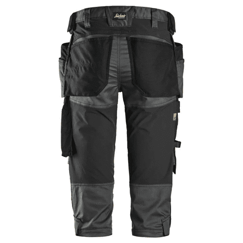 Snickers pirate trousers AllroundWork stretch 6142 - steel grey/black detail 2