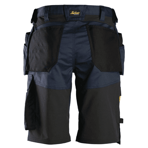 Snickers short work trousers AllroundWork stretch loose fit 6151 - navy/black detail 2