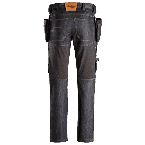 Snickers work trousers+ FlexiWork denim 6955 - denim/black detail 2