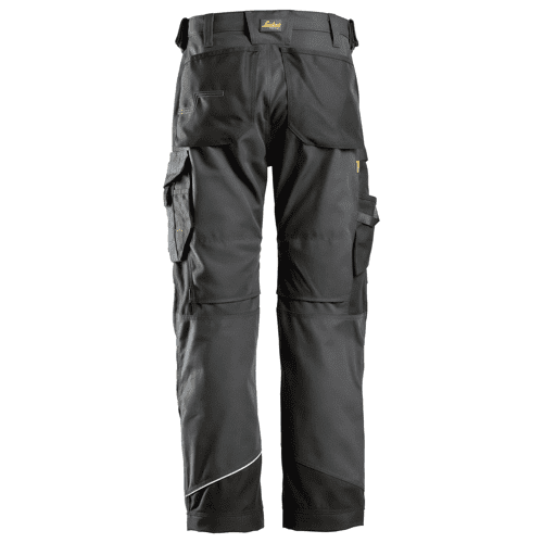 Snickers work trousers+ RuffWork Canvas+ 6314 - steel grey/black detail 2