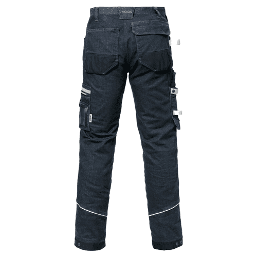 Fristads denim stretch work trousers 2131 DCS - indigo blue detail 2