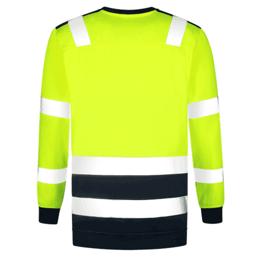 Tricorp sweater High Vis bicolor - fluor yellow-ink detail 2