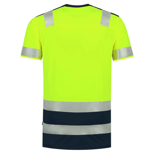 Tricorp T-shirt High Vis bicolor - fluor yellow-ink detail 2