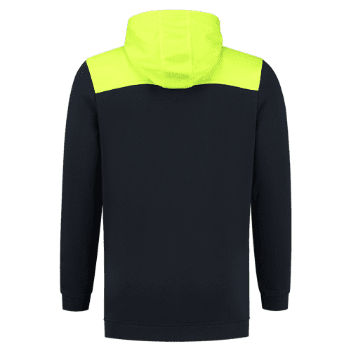 Tricorp sweater High Vis met capuchon - ink-fluor yellow detail 2