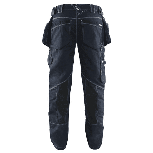 Blåkläder work trousers 1990 - navy blue/black detail 2