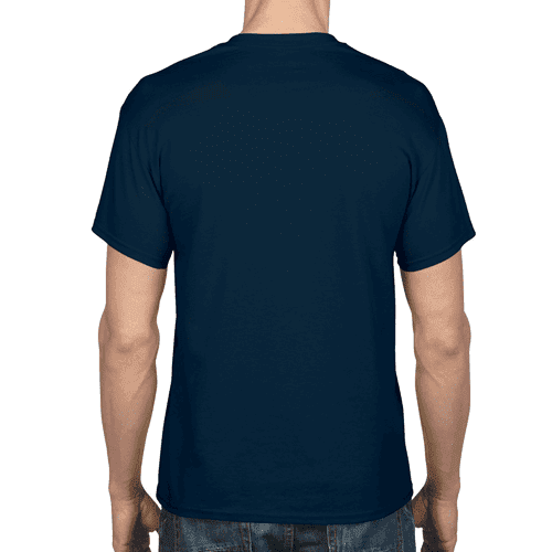 Gildan T-shirt 8000 Dryblend - navy detail 2
