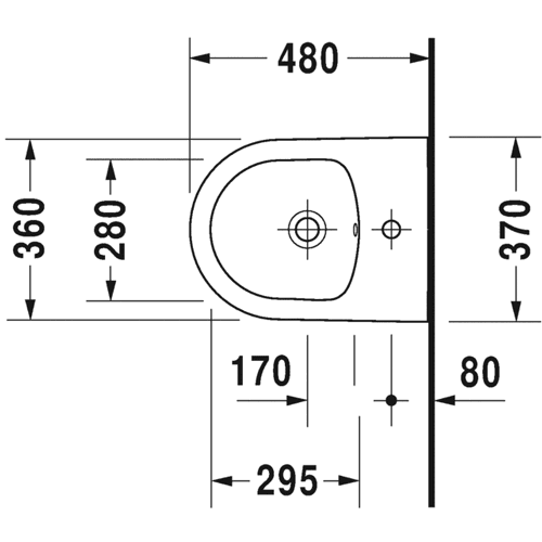 Duravit ME by Starck Compact wandbidet 229015 detail 2