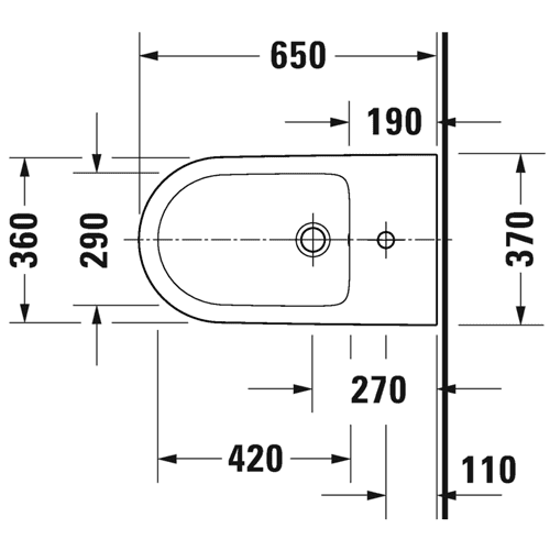 Duravit D-Neo floor-standing bidet 229410 detail 2
