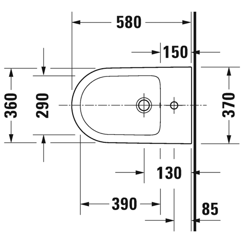 Duravit D-Neo floor-standing bidet 229510 detail 2