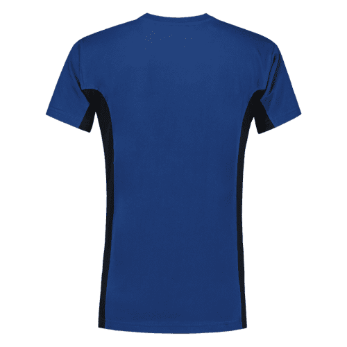 Tricorp T-shirt Bicolor met borstzak - royal blue/navy detail 2