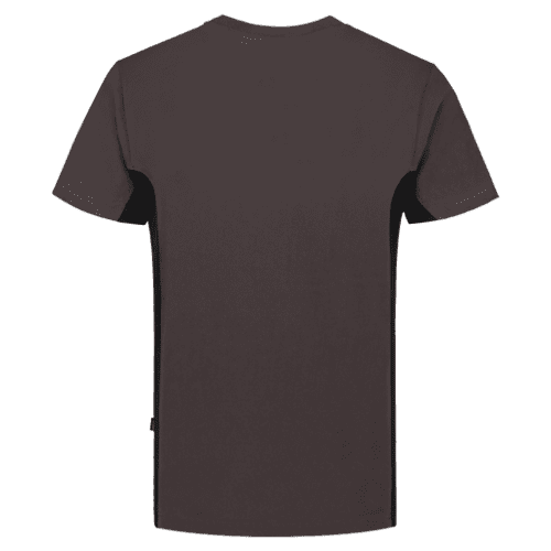 Tricorp T-shirt Bicolor met borstzak - dark grey/black detail 2